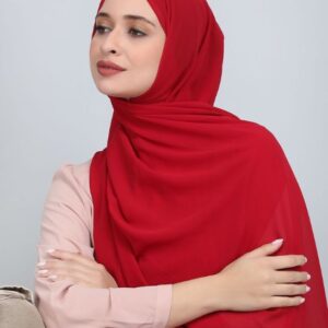 Soft Jersey Orna & Hijab for Women Red