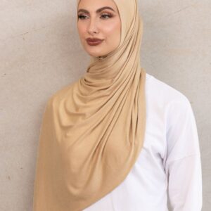 Soft Jersey Orna & Hijab for Women Beige